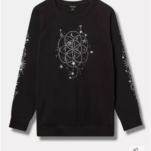 Black Graphic Sweater